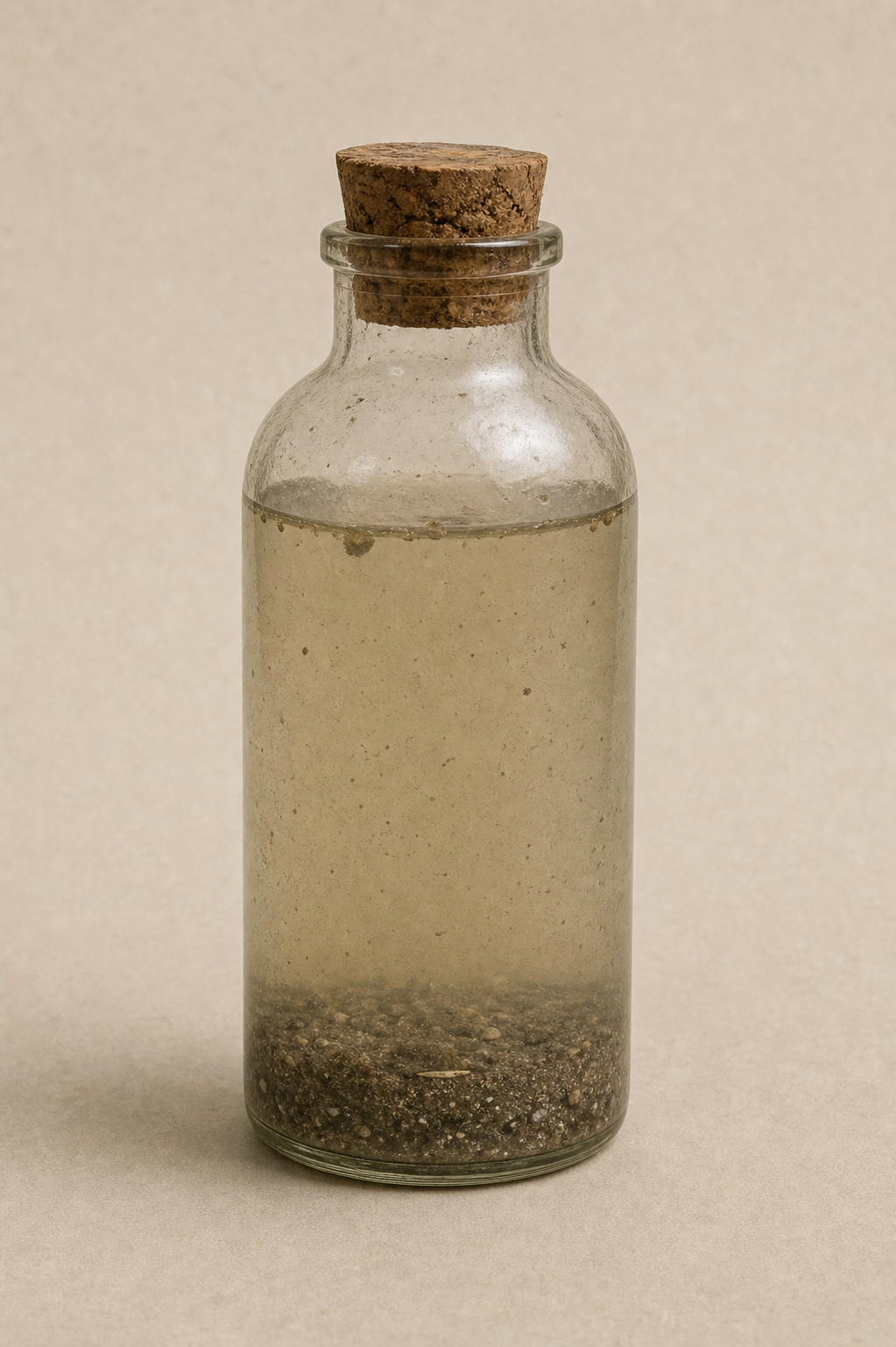Turbid harbour water sample bottle