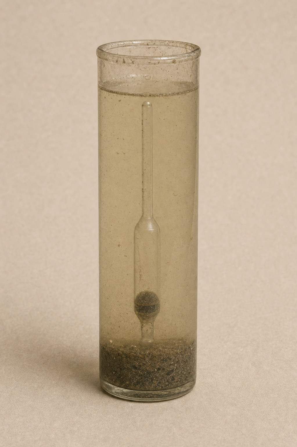 Cloudy bay water salinity hydrometer